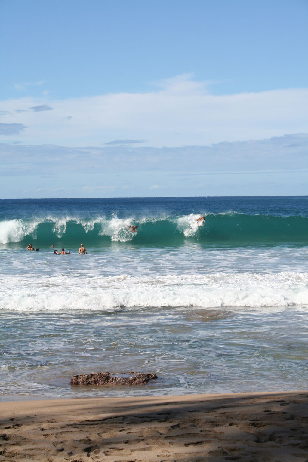 Winter surf break at Mokule'ia Bay aka Slaughterhouse Beach