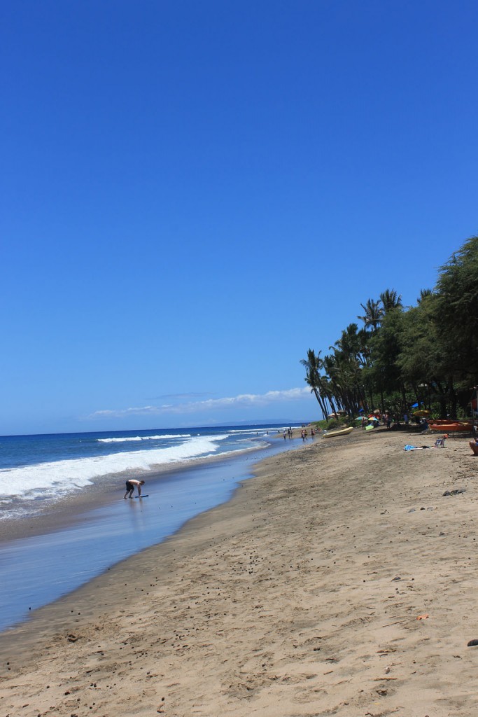 Long thin strip of sand. 